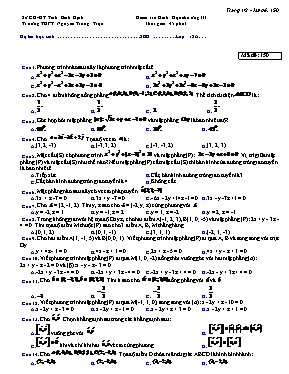 Kiểm tra Hình Học - Chương III - Trường THPT Nguyễn Trung Trực
